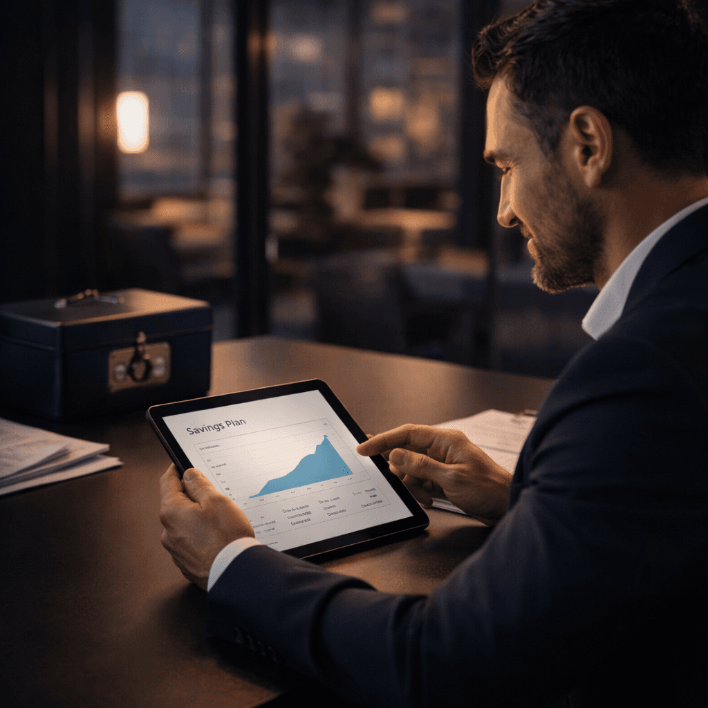 Planejamento financeiro e formação de reserva em ambiente premium